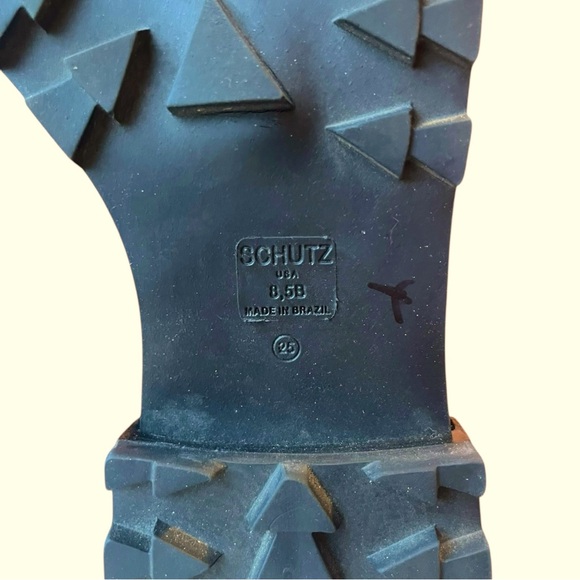 Schutz Moly Tall Combat Military Boots Black Leather Size 8.5 B Free People - Picture 5 of 14